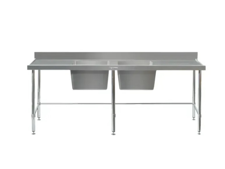 Simply Stainless 700 Series Double Sink Bench - 2400mm Wide