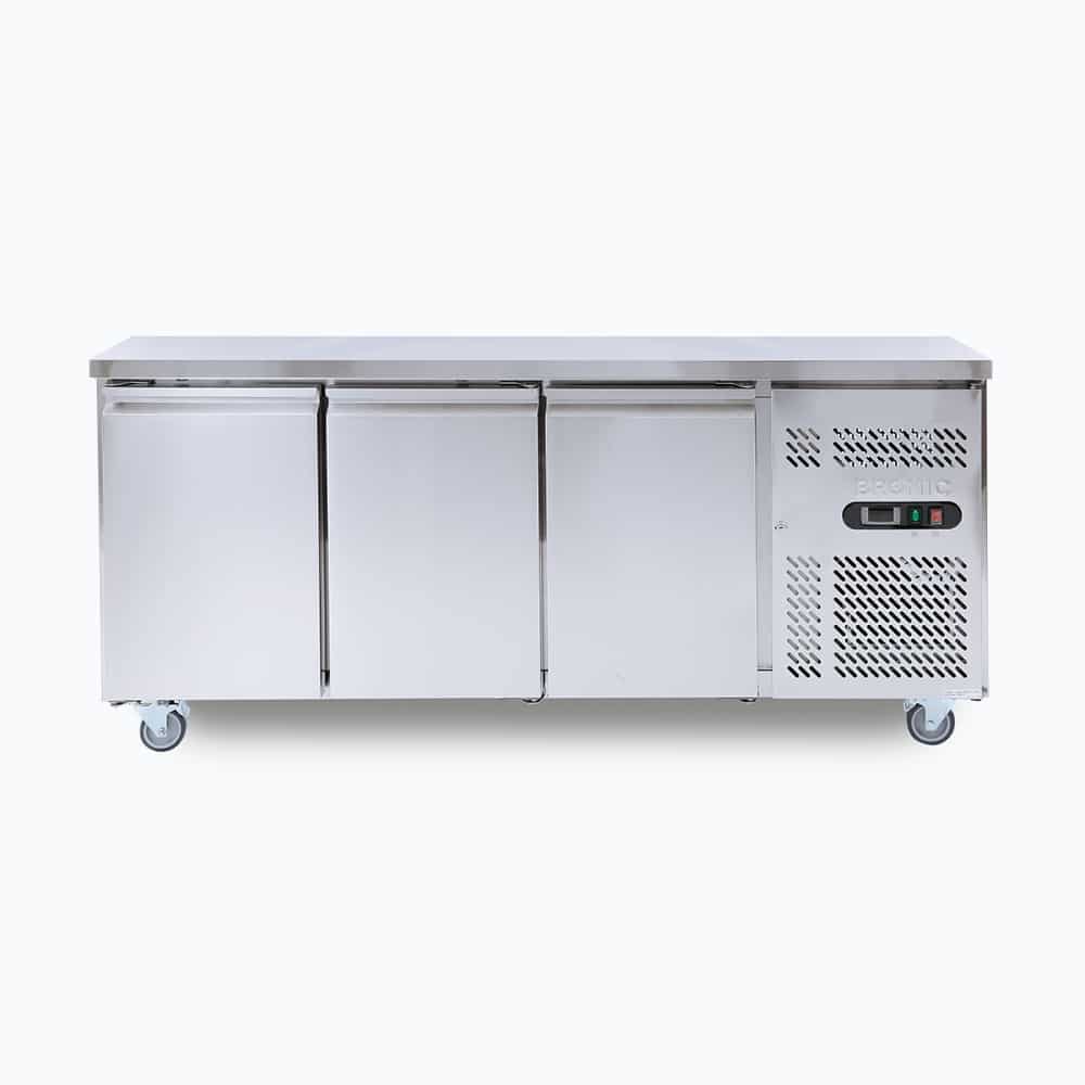 Bromic 3 door underbench chiller solid door