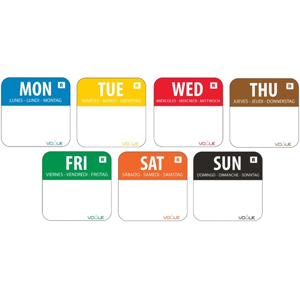 Removable Day Labels Set 7